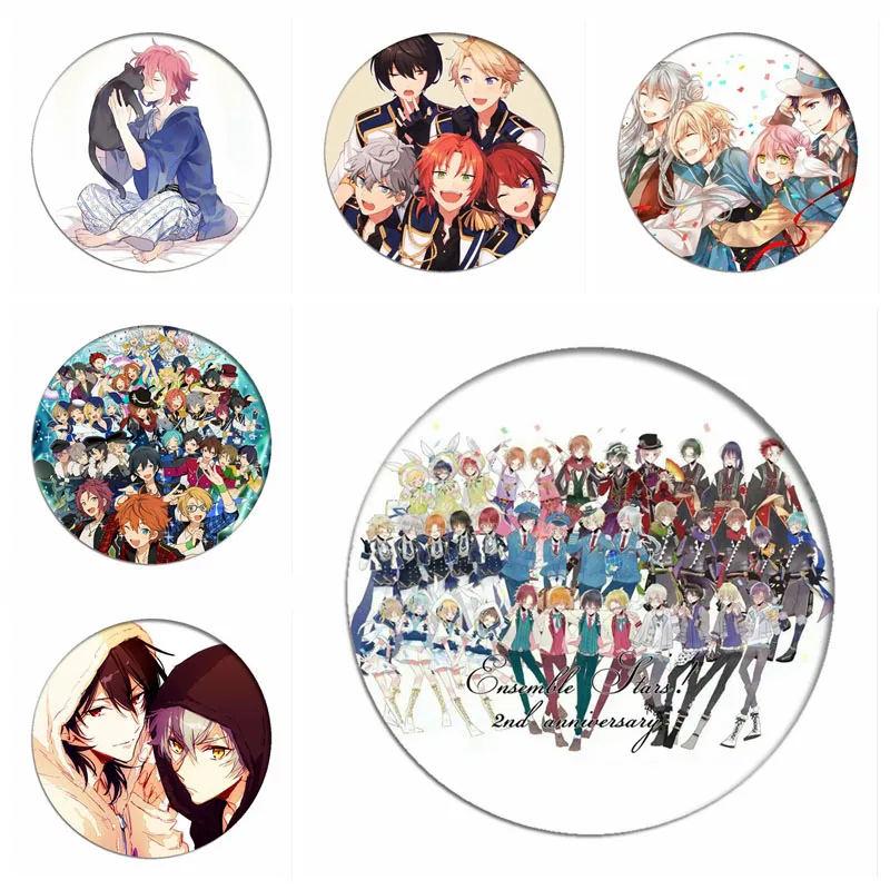 

Ensemble Stars Backpack Badges Akehoshi Subaru Anime Cosplay Brooch Icon Hidaka Hokuto Collection Bag Breastpin for Clothing