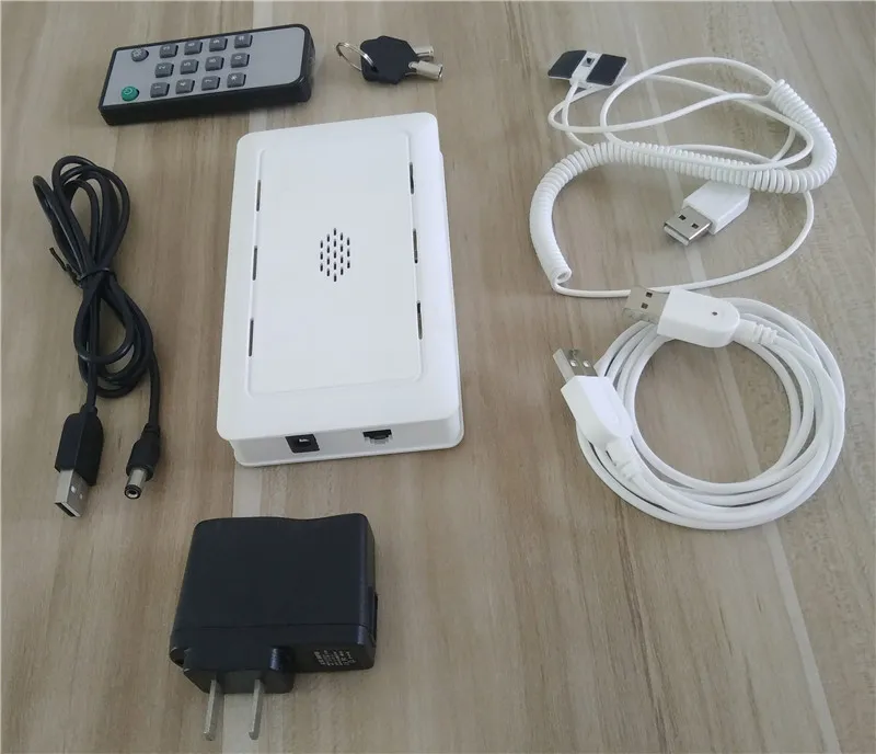 

4/6/8 Ports Laptop PC Security Diaplay Burglar Alarms System With 4/6/8 PCS Secure Cables Anti-theft For Computer Retail Shop