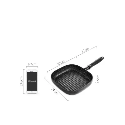 Сковорода 22х24 см без масляного дыма сковорода для стейка гриль завтрака