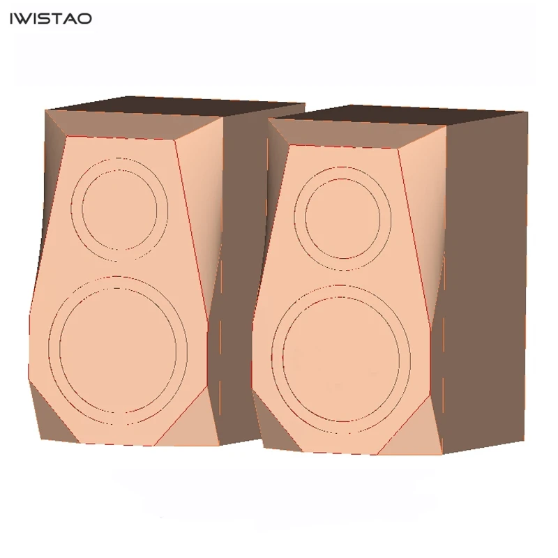IWISTAO HIFI 2 сторонняя 6 5 дюймовая книжная полка из твердой древесины пустой шкаф для