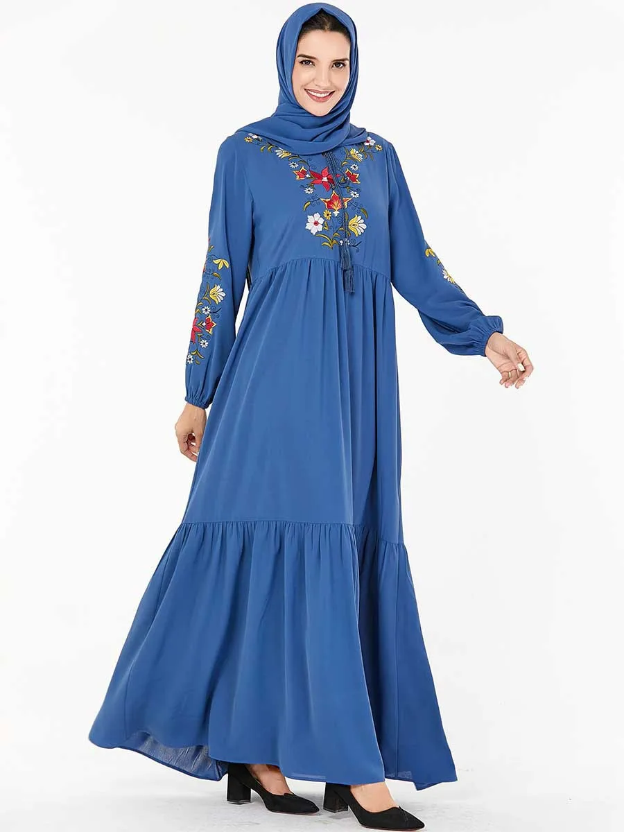 Дубай мусульманское платье для женщин абайя кафтан кимоно длинный халат Jubah Elbise