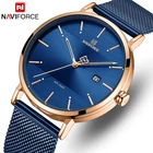 Часы NAVIFORCE мужские, модные, кварцевые, водонепроницаемые, из нержавеющей стали