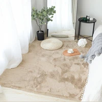 soft fluffy plush artificial rabbit fur bedside area rug slip resistant faux fur shower mat shaggy thick floor mat