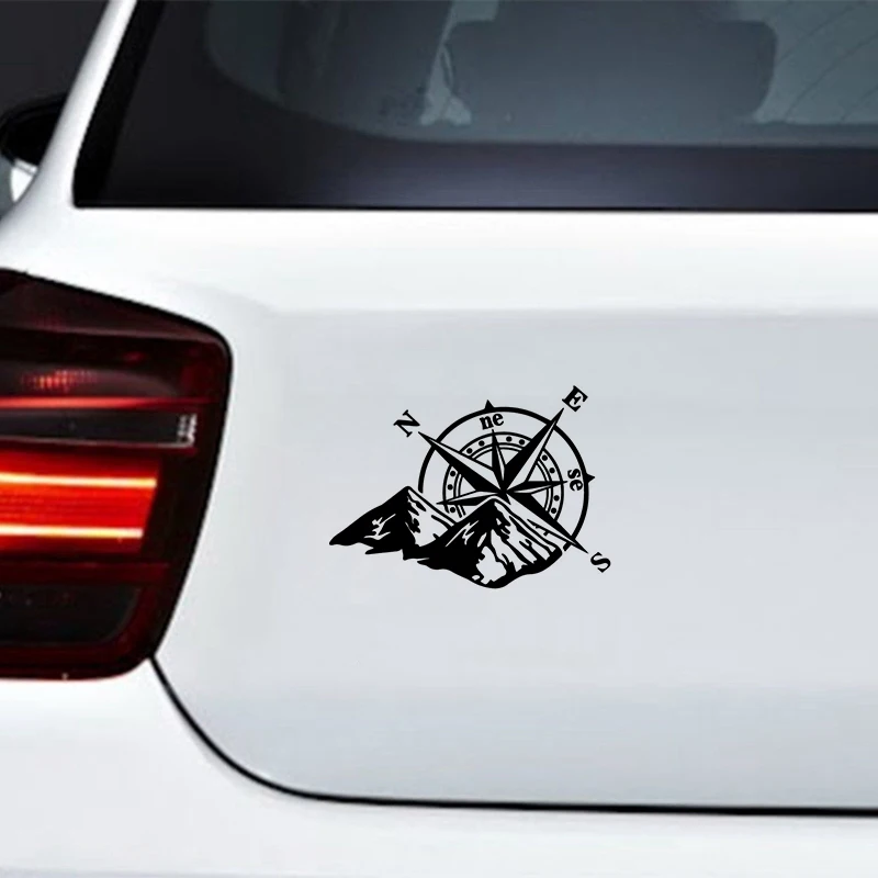 12CM*16.6CM Jungle Adventure Sports Compass Car Sticker Decoration Motorcycle Fashion Decal Black Silver Laser Decor | Автомобили и