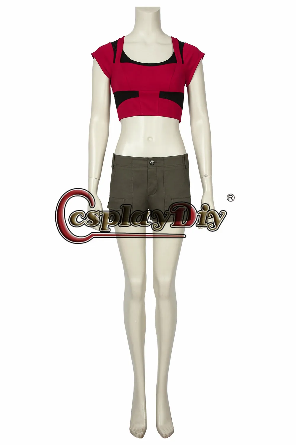 Cosplaydiy Jumanji Welcome To The Jungle Cosplay Ruby Roundhouse Costume Suit Uniform Outfit Shorts Belt Harness Custom Made