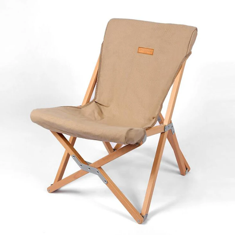 저렴한 야외 캠핑 나무 의자 휴대용 접이식 의자 나무 여행 하이킹 바베큐 피크닉 의자 정원 접이식 달 안락 의자
