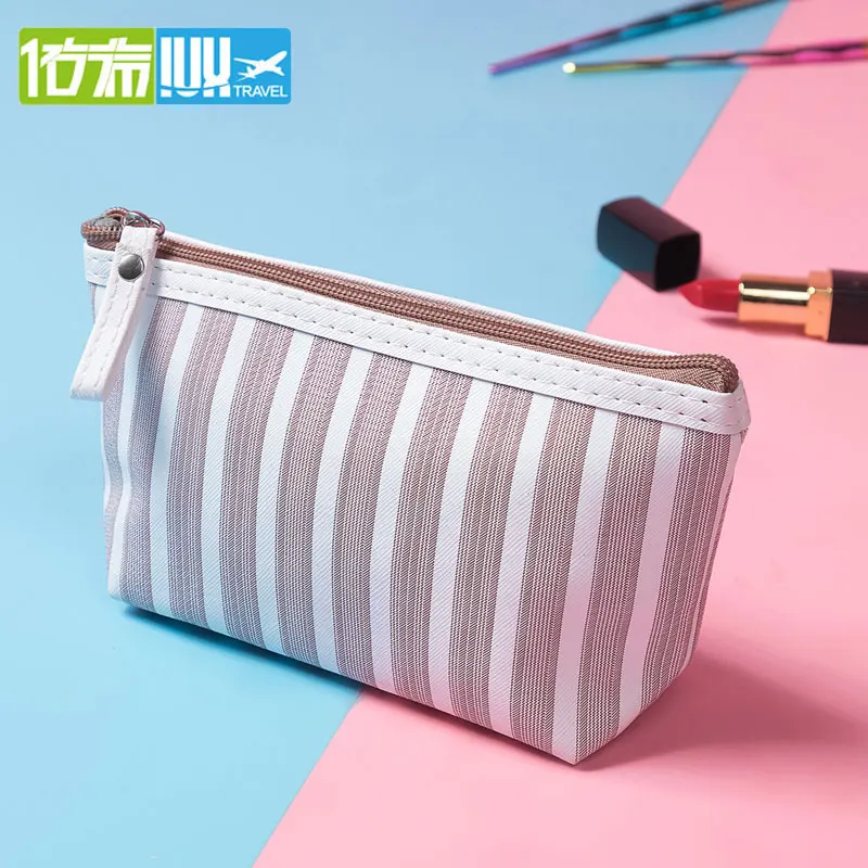 Женские косметички IUX женская сумка для макияжа на молнии Холщовая Сумка