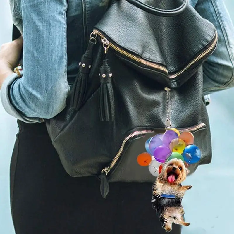 

Cartoon Cute Dog Atuo Hanging Ornament With Colorful Balloon parachute Home Accessories Decorations Hanging Ornament Decoration