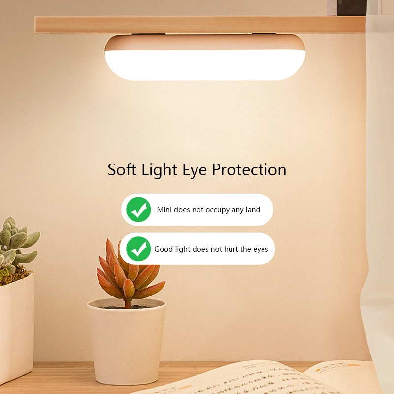 

JUUZNP Mini Hanging Magnetic Touch LED Table Lamp Stepless Dimming USB Rechargeable Wardrobe Desk Bedside Lamp Night Light Home