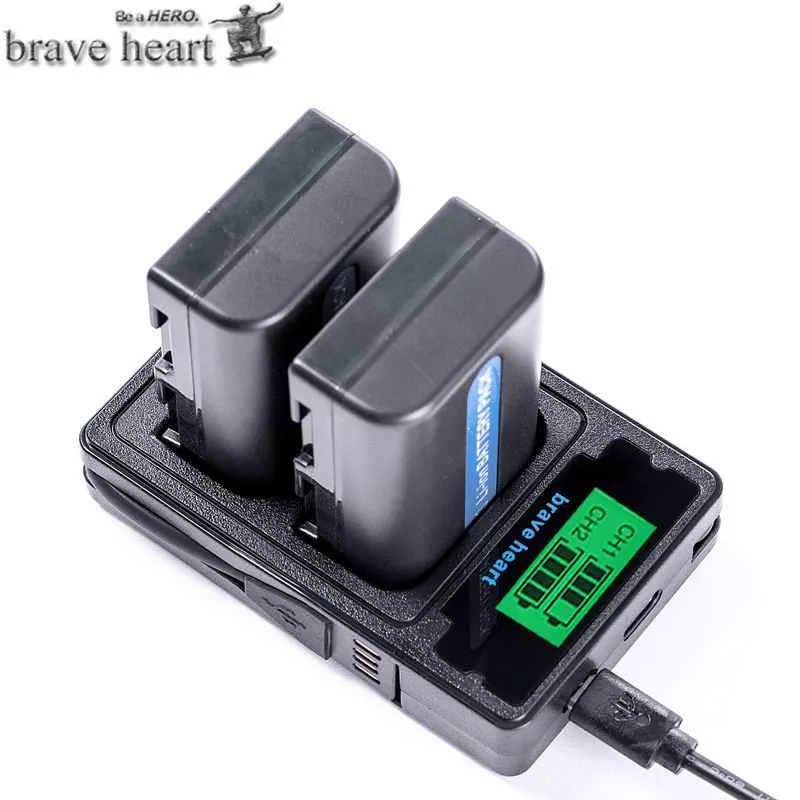 NP-FM50 NP FM50 FM55H батарейный блок + зарядное устройство с двумя USB-портами для Sony |