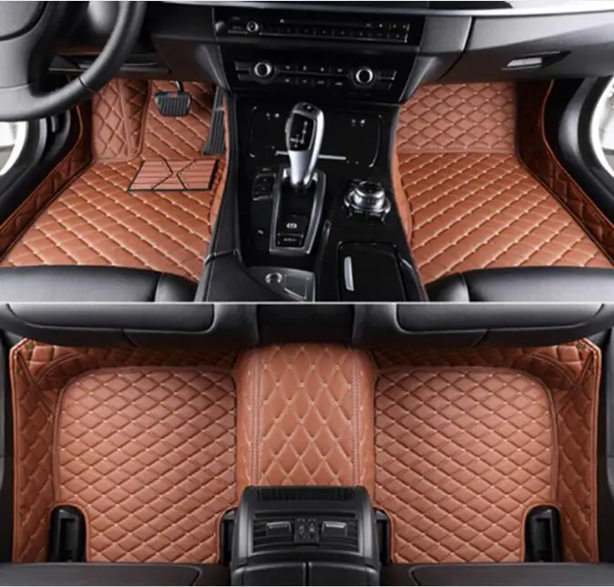 MSUEFKD индивидуальные коврики для Mazda 3 5 6 CX5 CX7 CX9 MX5 CX3 кожаные авто коврики красные ковры автомобиль настроить 3d шикарная напольная коврики#06 - Название цвета: light brown