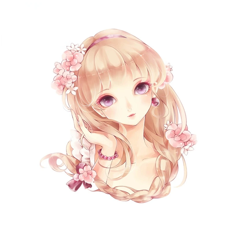 

Kawaii Anime Toddler Blonde Hair Graffiti Decal Waterproof Car Sticker Surfboard Anime Car Assessoires Decor