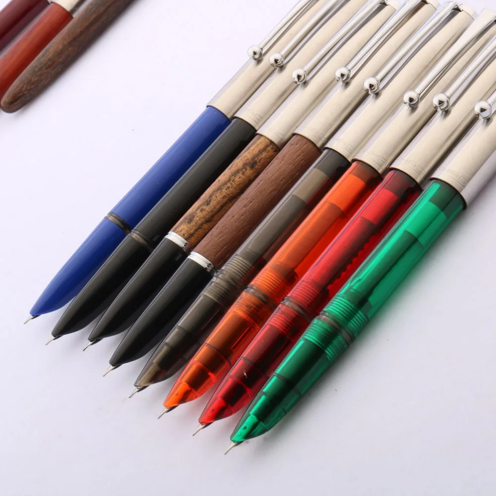 Фото Перьевая ручка JINHAO 51-A, Классическая, пластиковая, прозрачная, ручка, канцелярские принадлежности для офиса №4