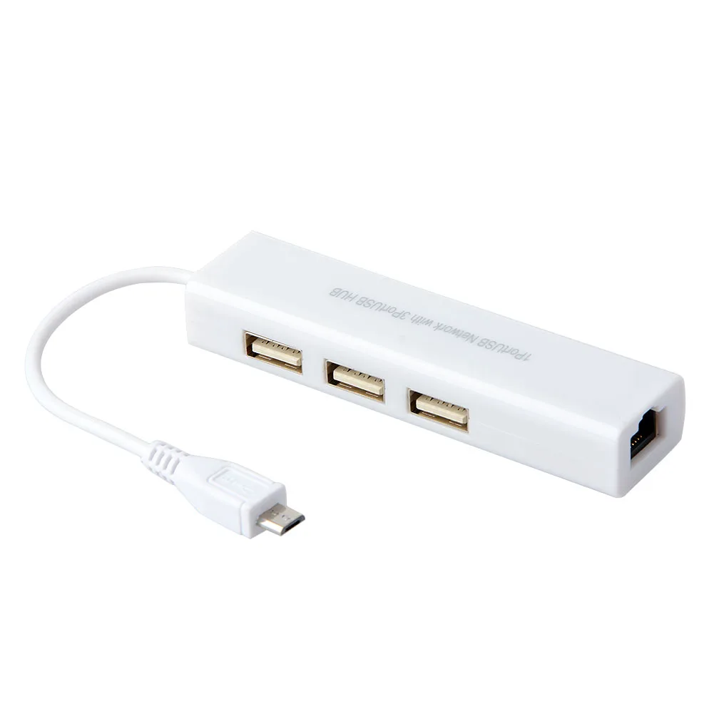 USB Ethernet с 3 портами usb хаб 2 0 RJ45 Lan сетевая карта в адаптер для Mac iOS Android ПК RTL8152