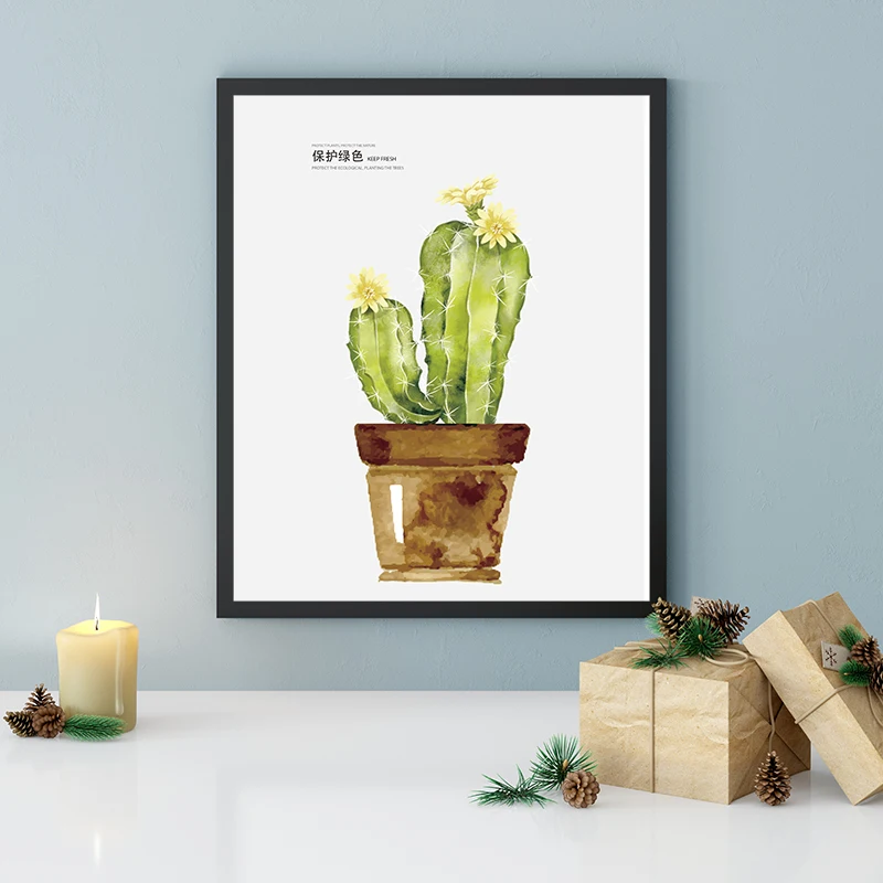 

Lovely Cactus Home Decorative Paintings Living Room Wall Art Posters Interior Bedroom Decor Childlike Pictures Canvas Unframed