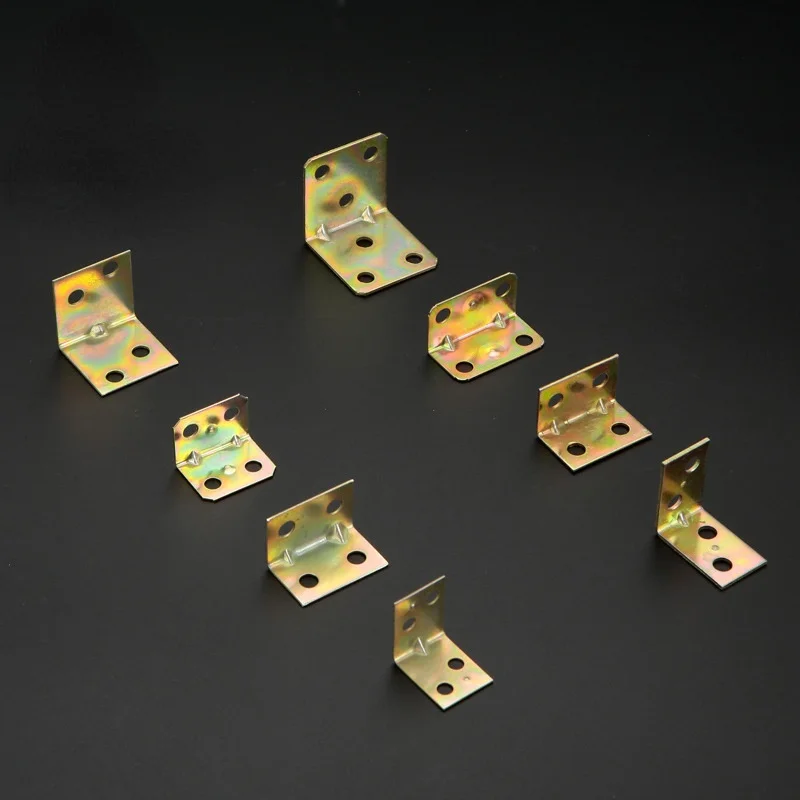 Thickened Color Zinc Small Angle Code Yellow 90 ° Galvanized Right Hardware Furniture Iron |