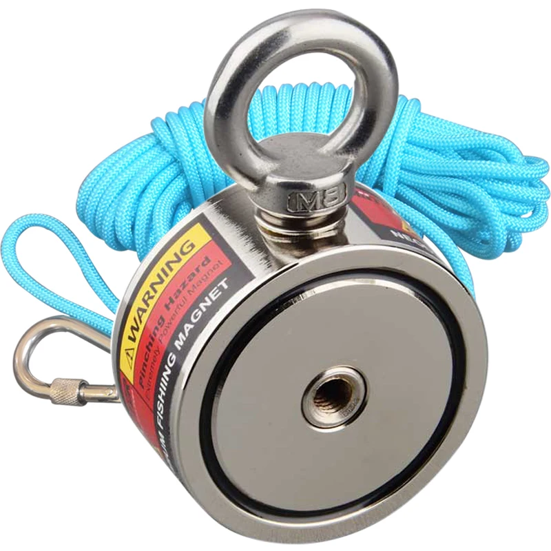 

New Arrival 120KG Double Pull Force Fishing Salvage Magnetics Powerful Outdoors Usage Fishinges Strong Neodymium Magnet
