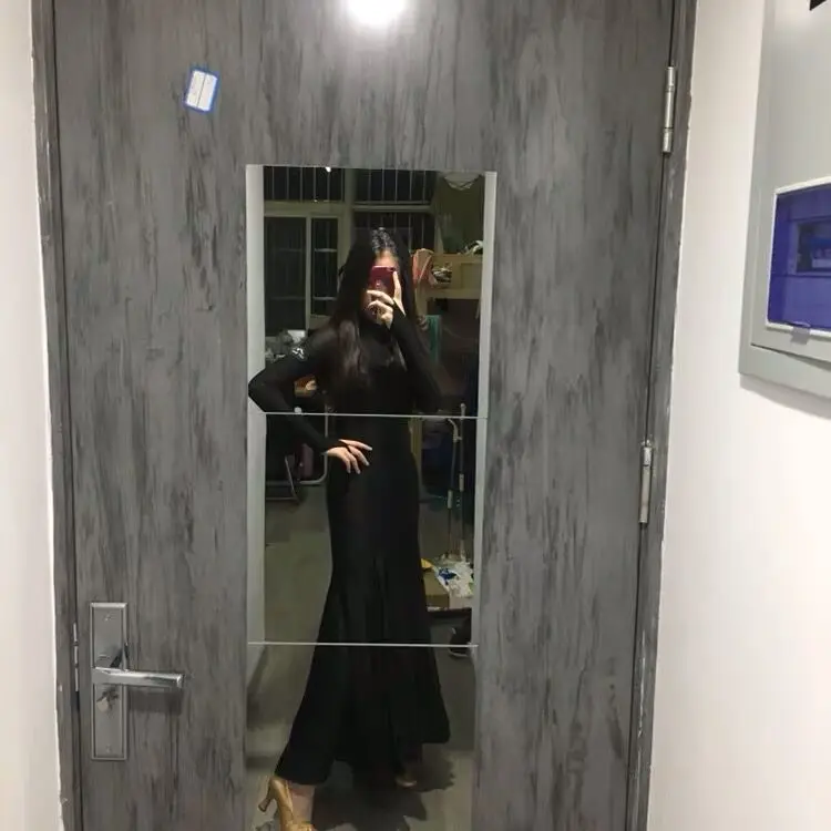 Новые платья для конкурса бальных танцев элегантное платье для вальса черное/красное/синее платье с длинным рукавом женские платья для бальных танцев VDB503