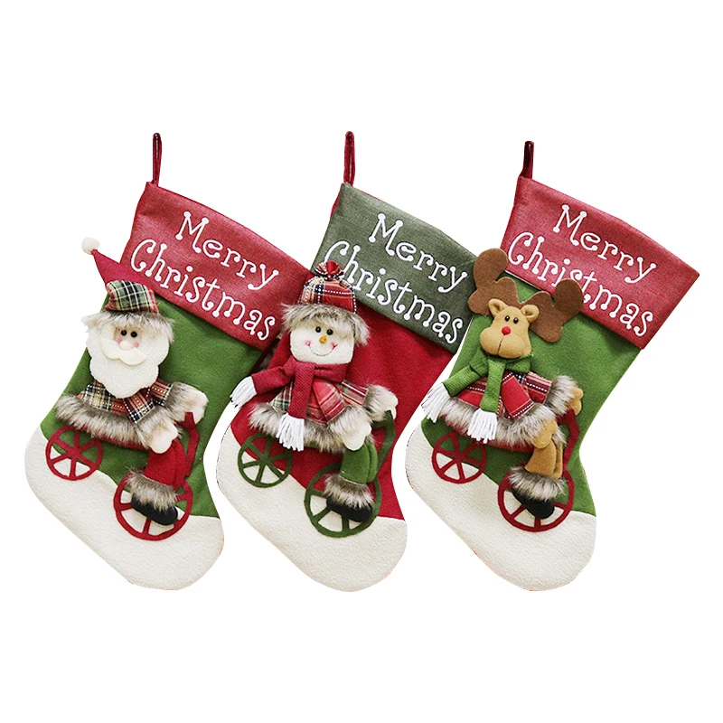 Рождественские украшения подвески рождественские носки для конфет и подарочных