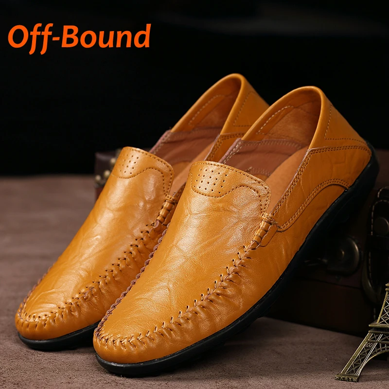 

Off-Bound Men's Casual Shoes 2021 Men Leather Loafers Flats Male Driving Shoes Soft Moccasins Footwear Slip-On Walking Shoes 47