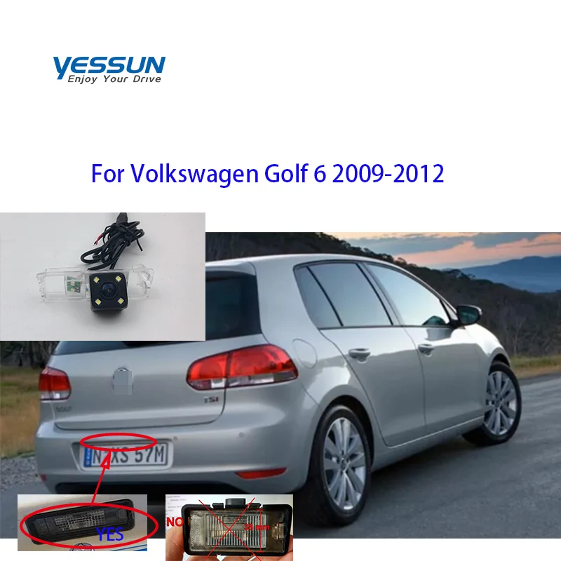 Камера заднего вида Yessun для Volkswagen Golf 6 2009-2012 GOFL GTI Cabriolet MK6 5K HD камера номерного