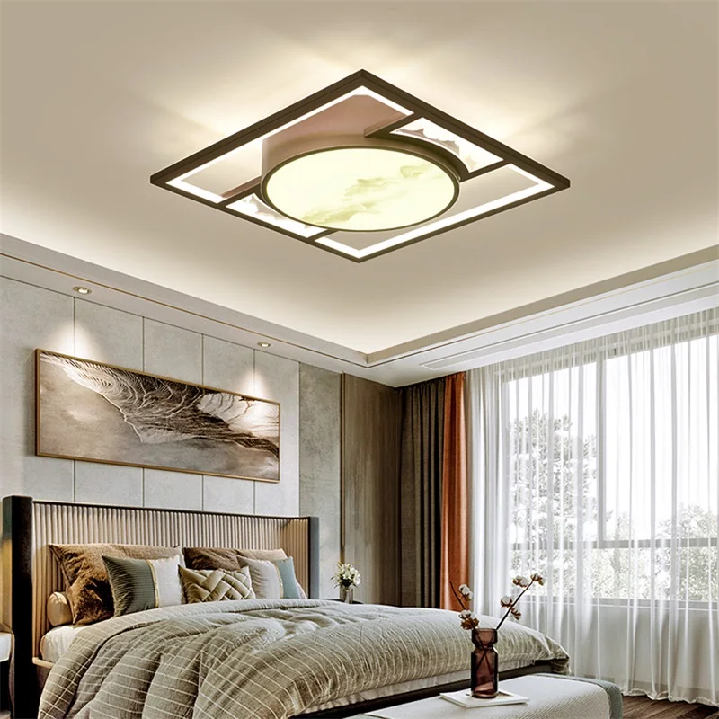 OUFULA современные ультра тонкие потолочные светильники современный дом подходит