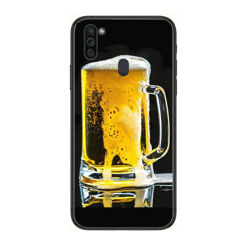 

Bumper Art Yellow Beer Mobile Phone Case Hull For Samsung Galaxy M 10 20 21 31 30 60S 31S Black Shell Art Cell Cover TPU