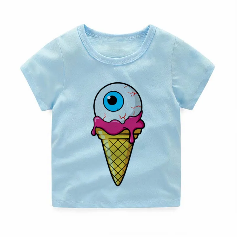 Футболки с мороженым для маленьких мальчиков и девочек детская летняя забавная