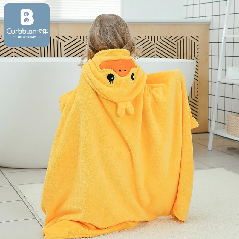 

Curbblan Hooded Towels Kids Bathrobe Super Soft Bath Towel Warm Sleeping Swaddle Wrap Boys Girls Skin-friendly In Stock