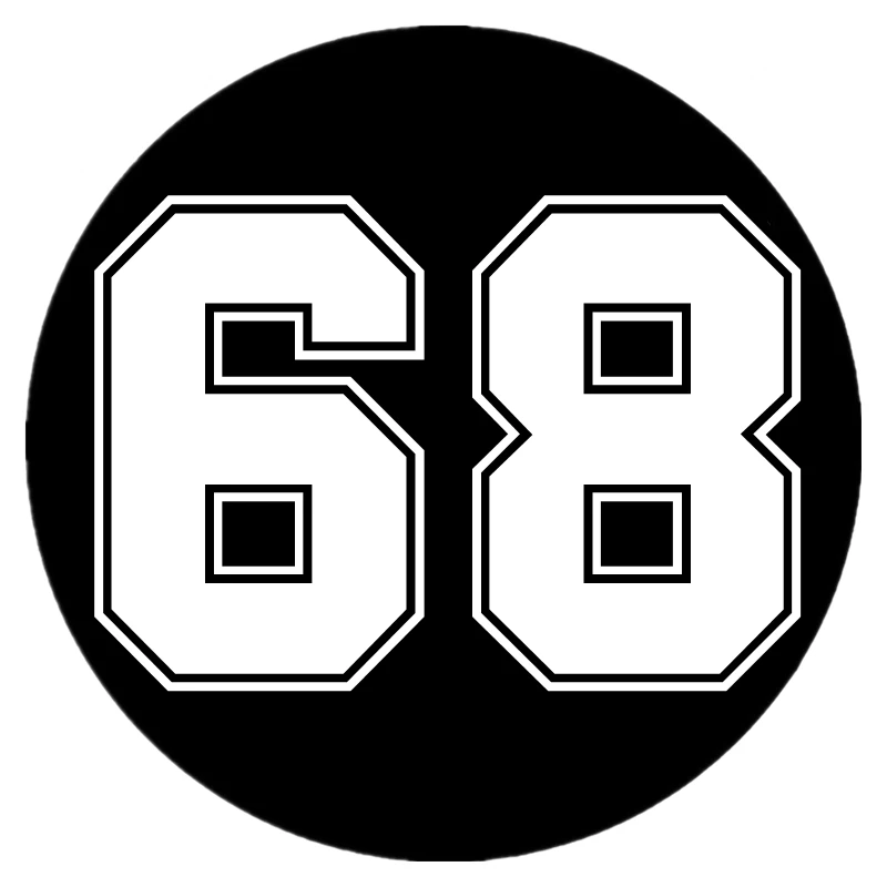 

A-1030 Creativity Number 68 Modeling Personality Car Stickers PVC Hot Selling Auto Motorcycle Sunscreen Waterproof Decals Decor