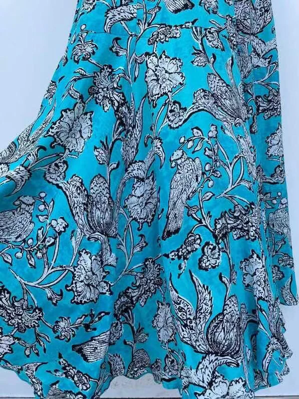 

European And American Leopard Print Classic V-neck Short Sleeve Silk Dress