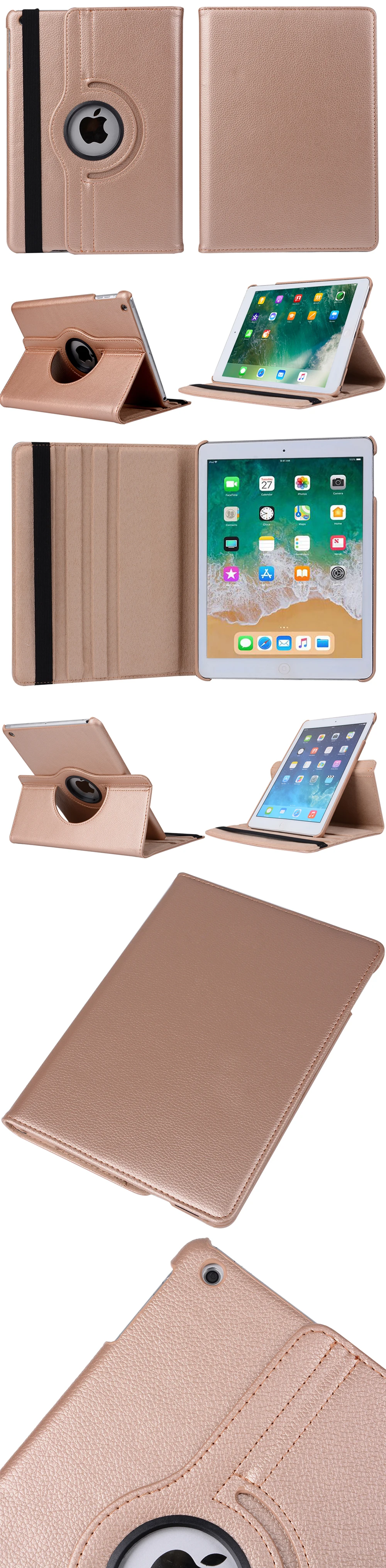 Для IPad Air 2 Чехол для IPad 9,7 Air 1 чехол Крышка iPhone 5 SE 6 5th 6th поколения чехол 360 градусов вращающийся кожаный смарт-чехол