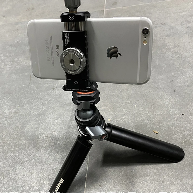 aluminum phone mount holder stand clip tripod mount adapter for iphone 11 samsung android smartphone iron man bracket universal free global shipping