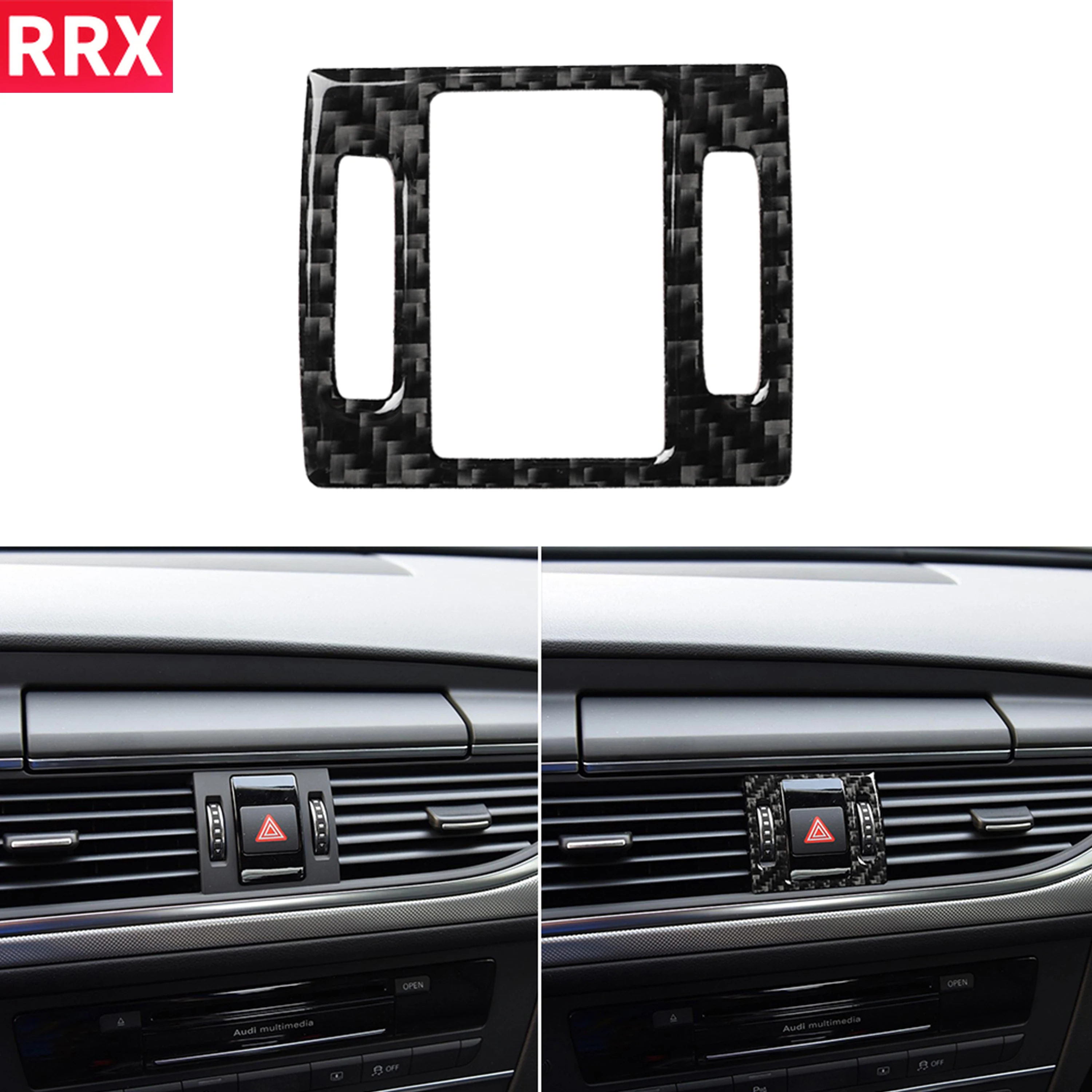 

Наклейка из углеродного волокна для A6, S6, C7, A7, S7, 4G8, 2012-2018, аПредупреждение йный переключатель аварийной сигнализации, проблесковая кнопка, В...