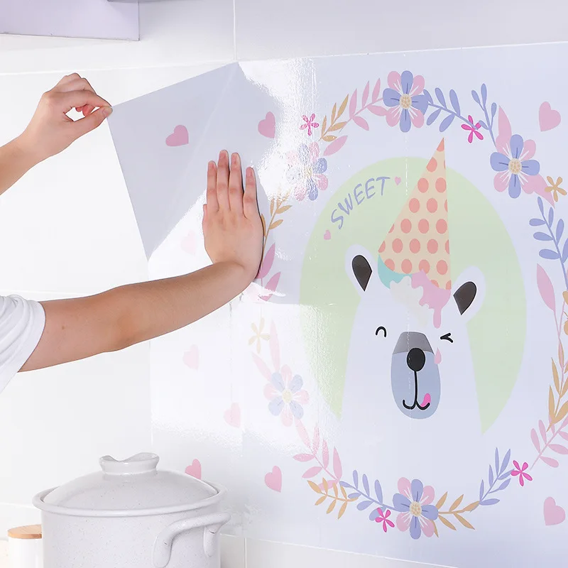 Кухня защита масла наклейка водонепроницаемая бытовой мультфильм высокой