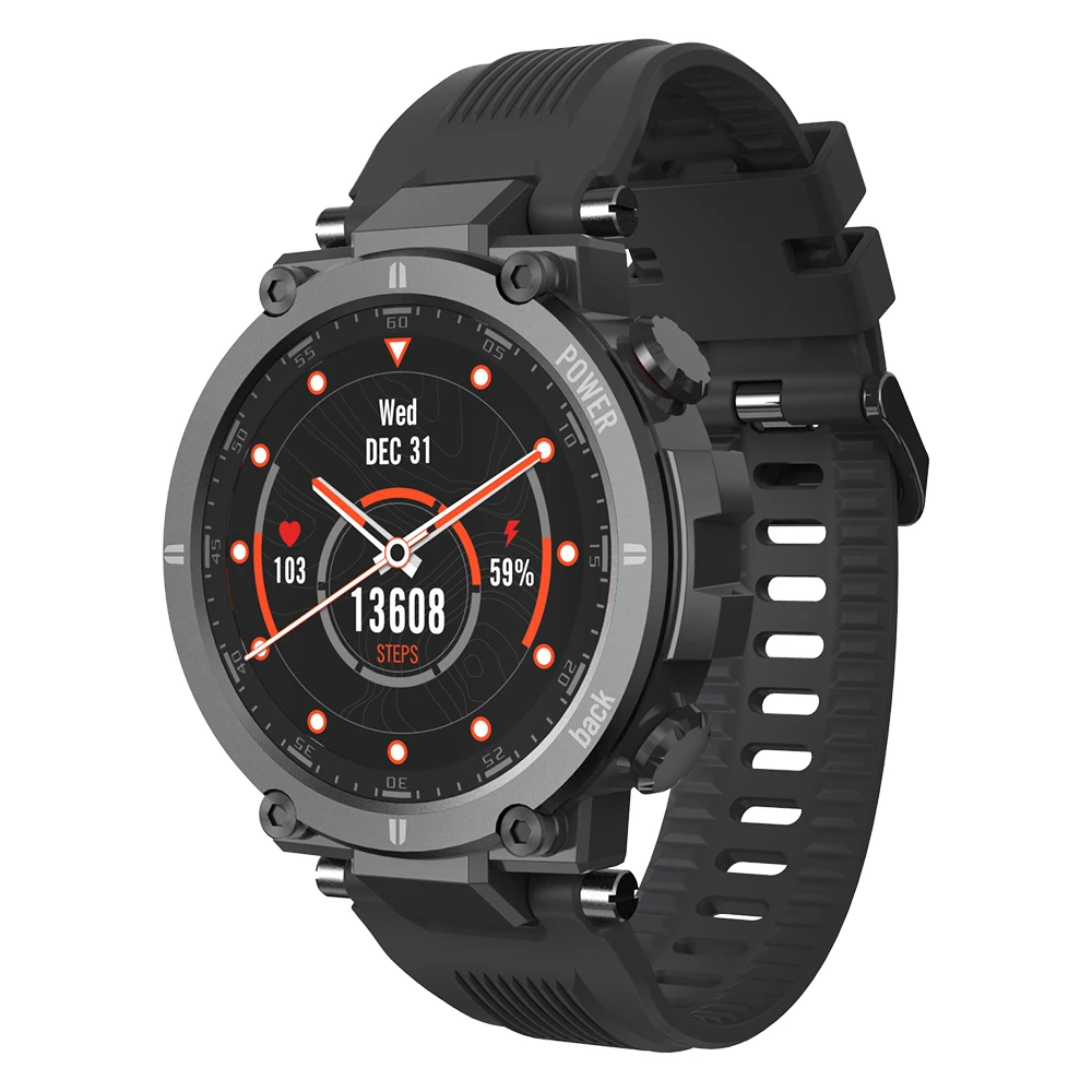 2020 New Kospet Raptor Smart Watch Ip68 Waterproof Outdoor Sport Wristwatch Long Time Standby Rugged Smartwatch For Men