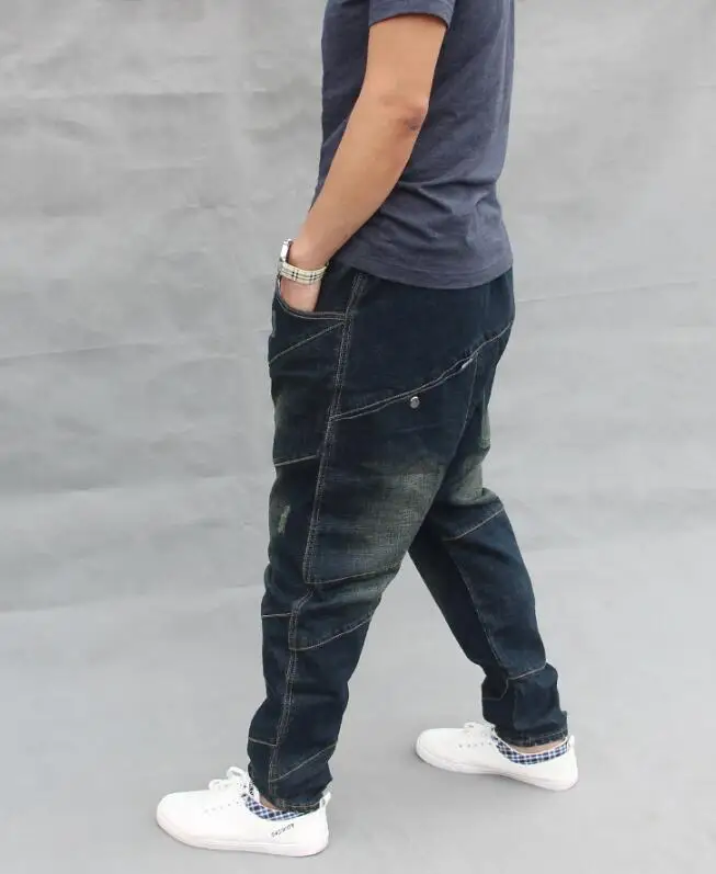 Jeans Men denim harem pants Loose Crotch Jeans Men's Hip-Hop Flying Squirrel Jeans
