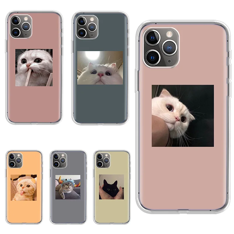 Милые кошки значки чехол для Iphone 11 Pro Phone X XR XS MAX 5S 6S 7P 8 плюс 12 6 1 силиконовый SE 2020
