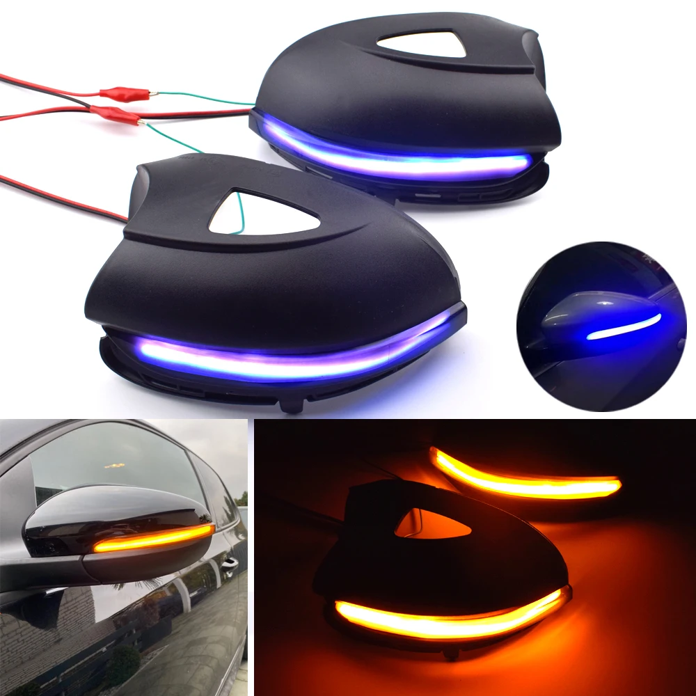 

for VW Golf MK6 GTI 6 R line Smoked Dynamic Blinker Side Mirror indicator For VW VI R20 LED Turn Signal Light