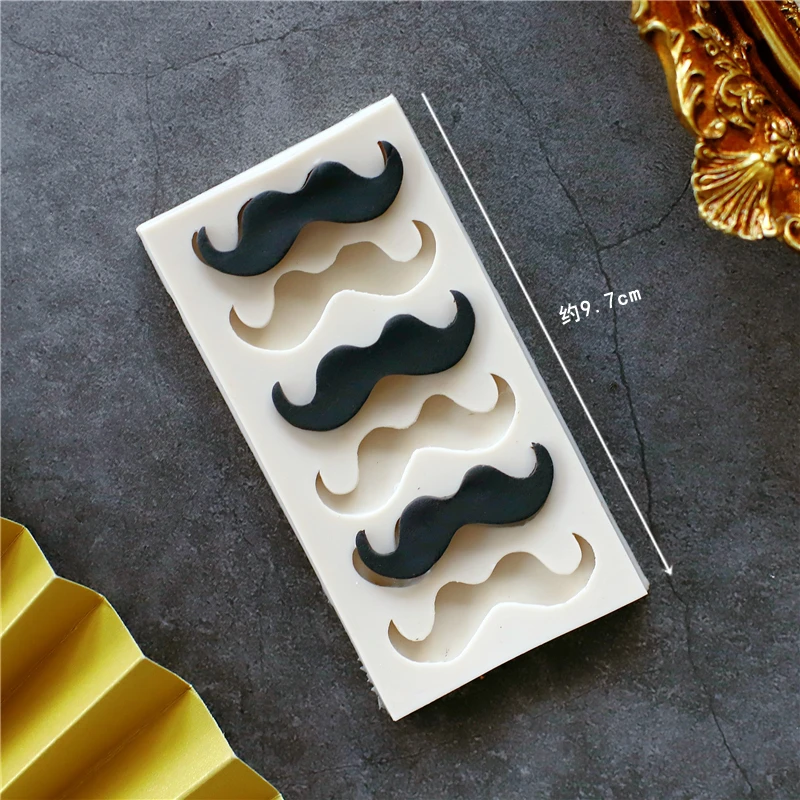 Мужская форма для украшения галстука бороды медведей помадки торта шоколада