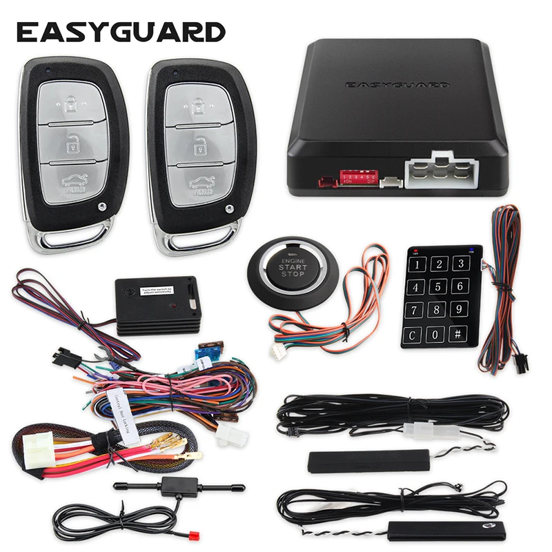 Car Alarm System Remote Engine Start Push Button Shock Sensor Universal Warning | Автомобили и мотоциклы