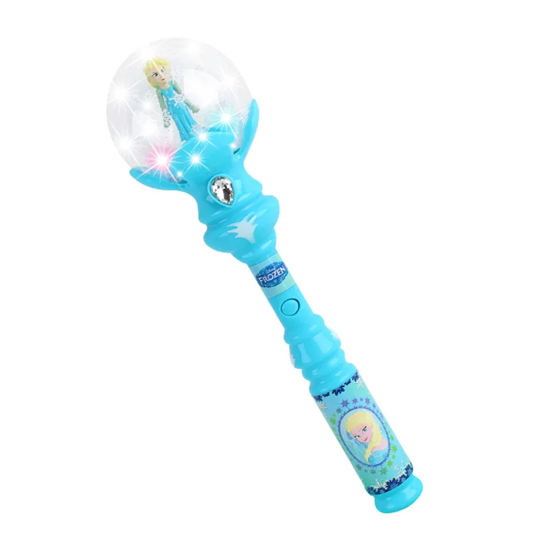 Светодиодный светильник Elsa Magic Snow Wand, игрушки для девочек, аниме, волшебные палочки, музыкальный маскарадный светильник Henshin Elsa Flash - Цвет: Magic Snow Wand