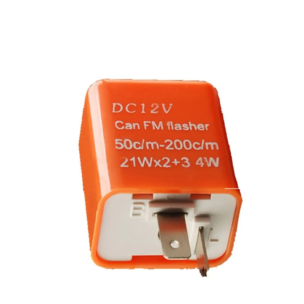 

2pins Car Motorcycle LED Flasher Relay 12V Universal Electronic Adjustable LED Turn Signal Light Blinker Flasher Relay