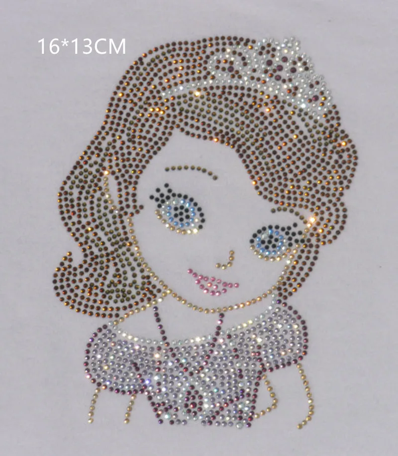 Аппликация для переноса страз с помощью утюга красивой девушки аппликация