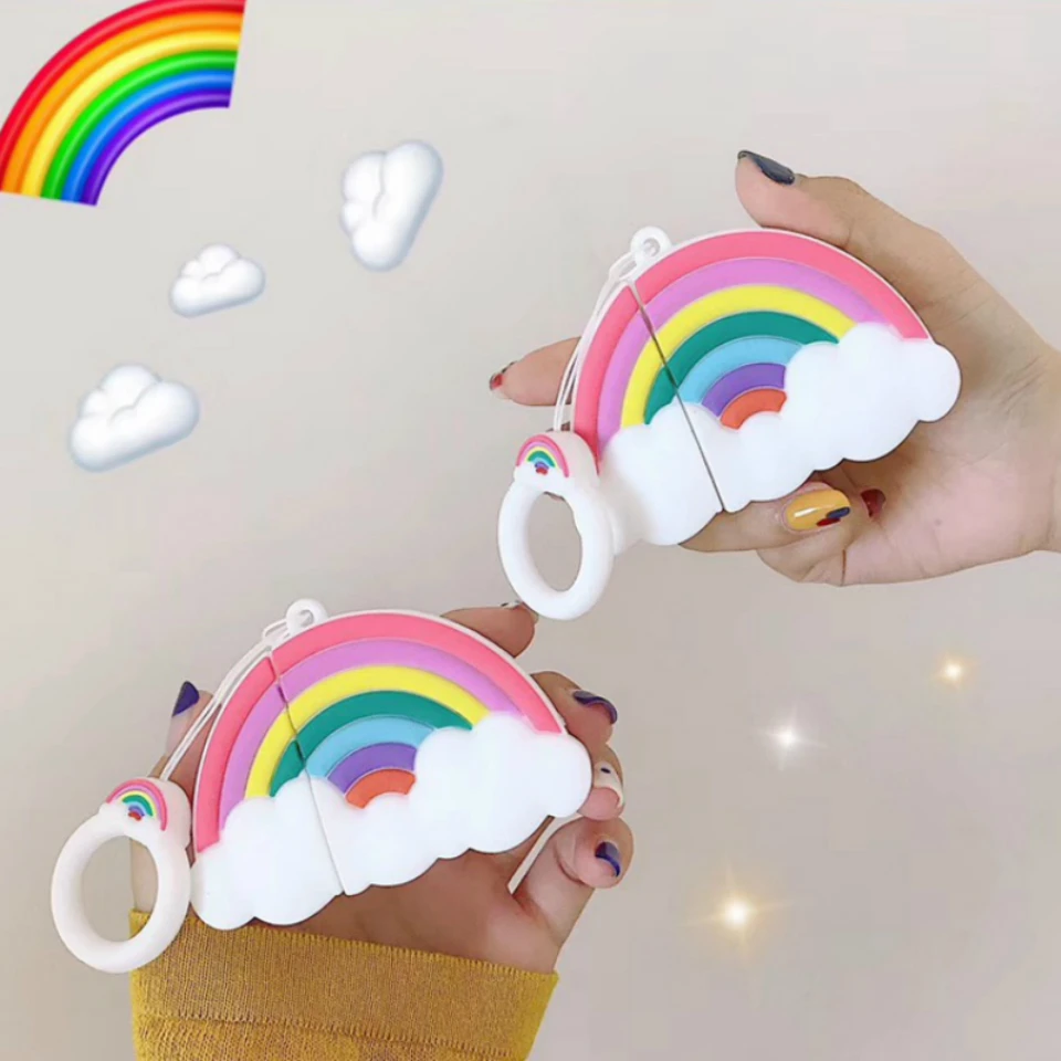 Чехол для наушников с объемным дельфином для Airpods 2, чехол с силиконовой пандой для Airpods, чехол для наушников, мышь для Earpods, наушники с кольцом
