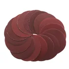 Наждачные диски на липучке 100 мм, 4 дюйма, красный оксид алюминия, Сухая наждачная бумага, зернистость от 60 до 2000, для полировки дерева, металла, шлифования
