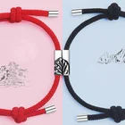 Браслет с надписью Присяга вечной любви для пар, пара мужчин и женщин, магнитная плетеная веревка, подарки в память о символе любви