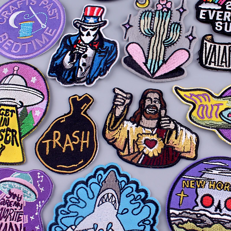 Нашивки Pulaqi с рисунком Джокера/аниме термоклейкие нашивки на одежду вышивкой Ван