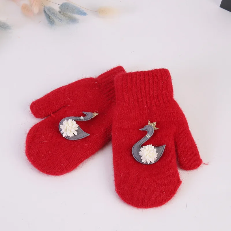 Детские перчатки детские для малышей Утепленные с длинными пальцами девочек