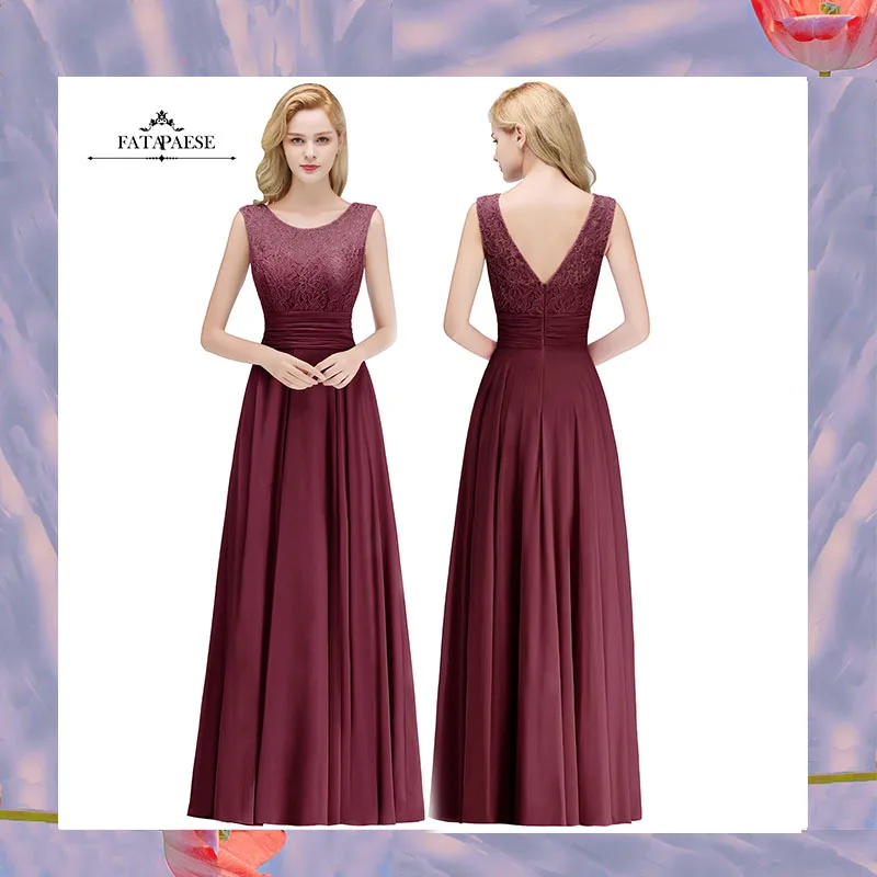 

Женское длинное кружевное платье FATAPAESE, пыльный розовый наряд для вечевечерние, стрейчевое шифоновое платье-трапеция, одежда для вечерние